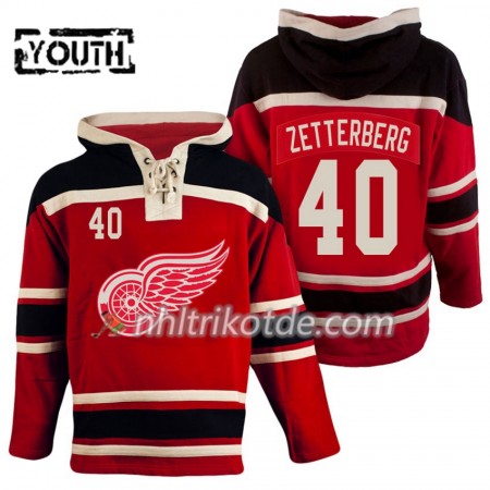 Detroit Red Wings Henrik Zetterberg 40 Rot Sawyer Hooded Sweatshirt - Kinder